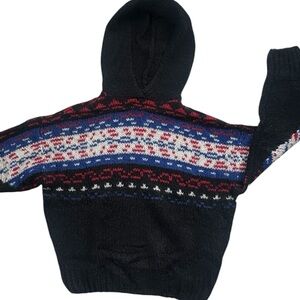 rag and bone Fair Isle Wool Hooded Nordic Ski Cabin Sweater Small